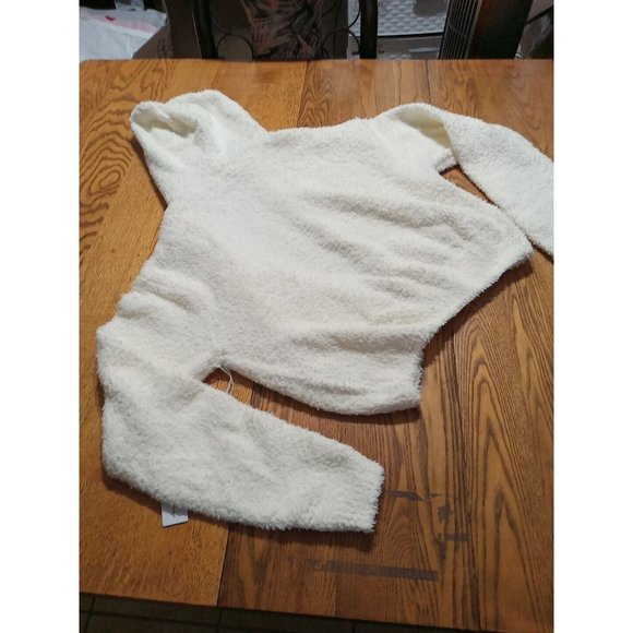 Young Broke & Fabulous WOMEN YBF Sweater Jacket Medium Long Sleeves NEW White - Picture 4 of 11